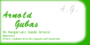 arnold gubas business card